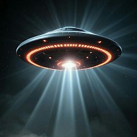 Alien Airship. If man could not manage his internal squabbles here, aliens might strike.